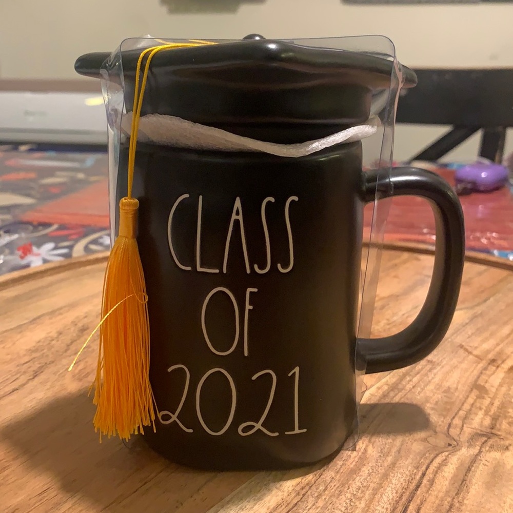 Rae Dunn Class of 2021 Mug with Grad Cap top